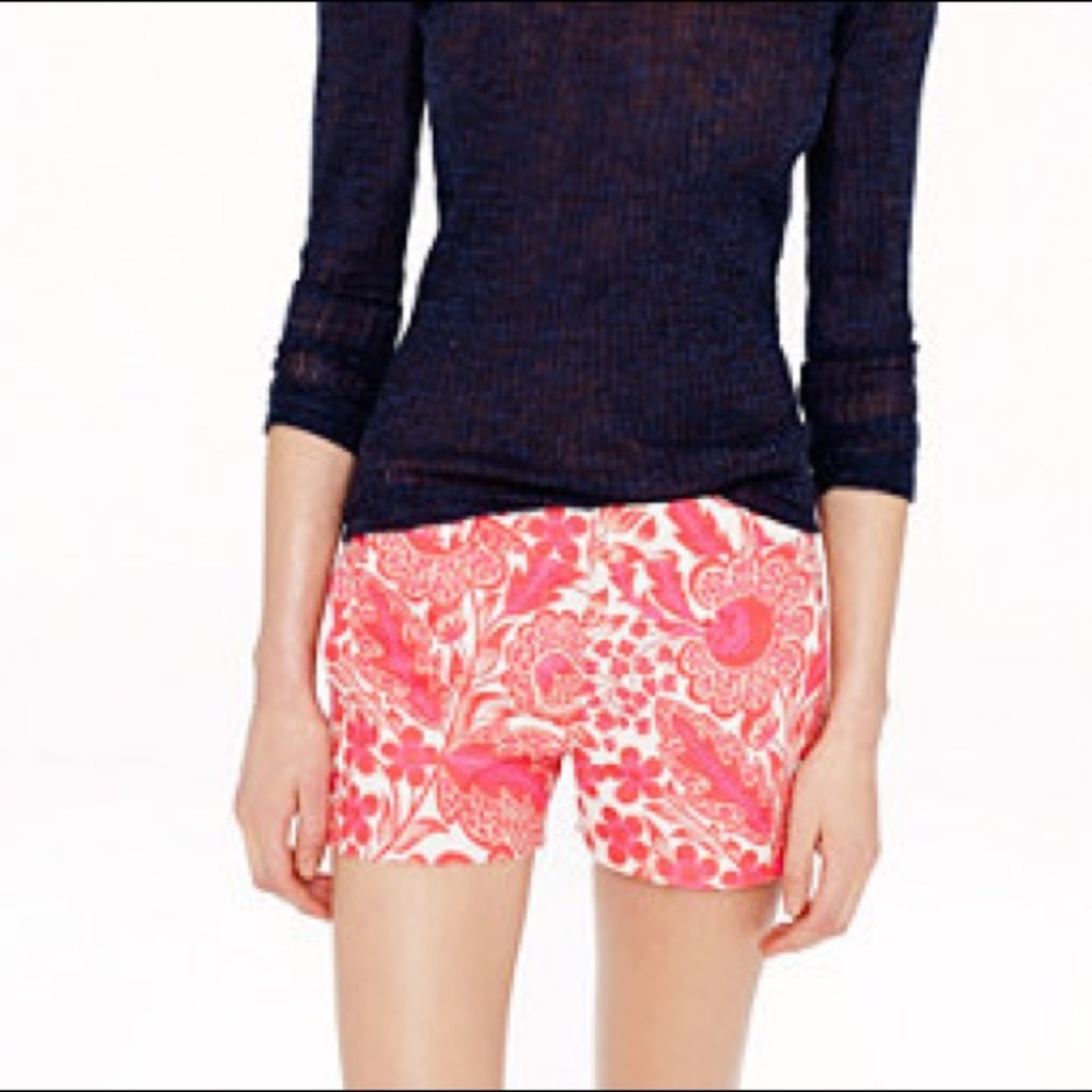 JCREW PINK FLOWER SHORTS